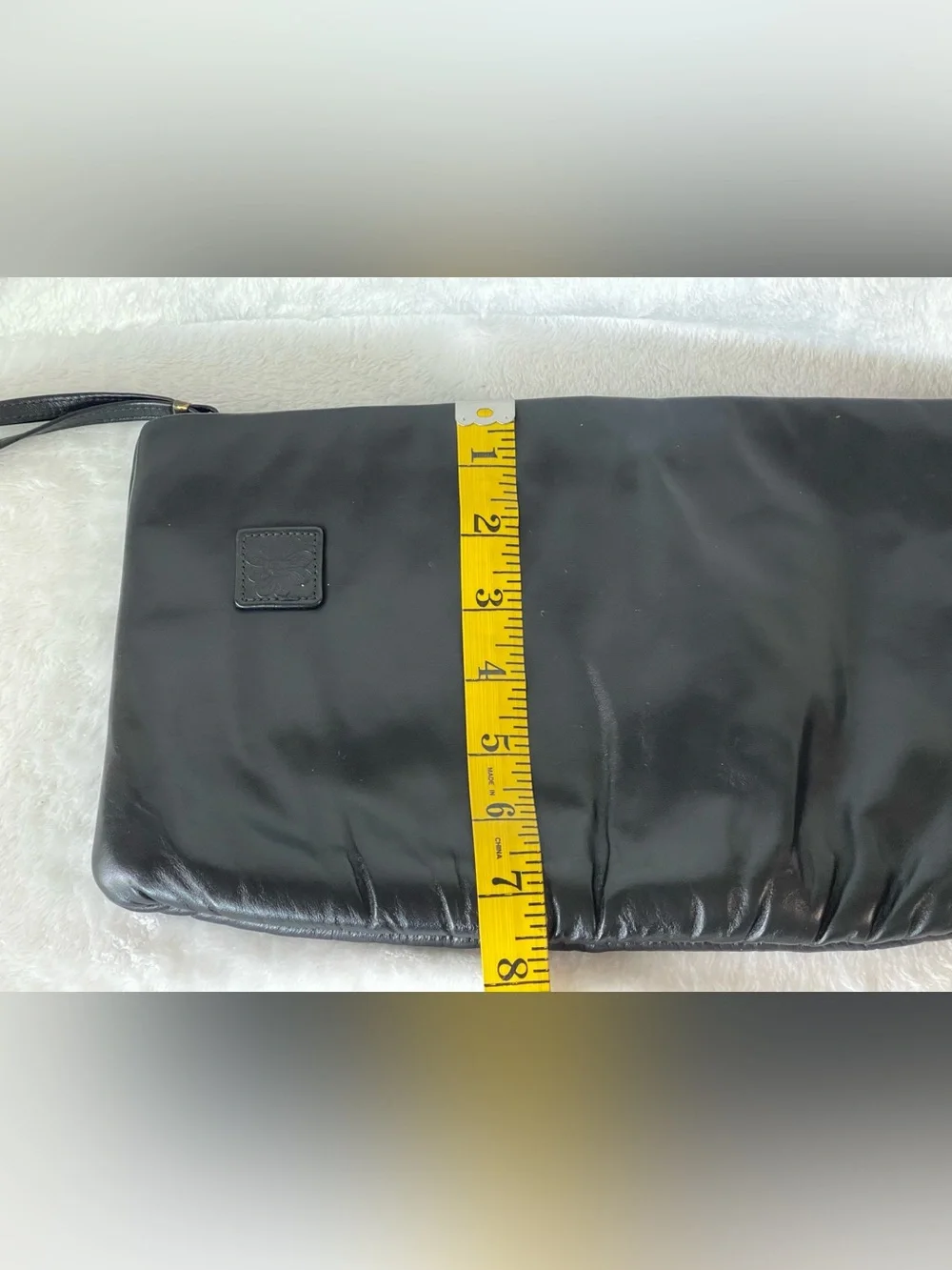 Vintage Mardane U.S.A. black leather clutch purse bag wristlet purse, soft